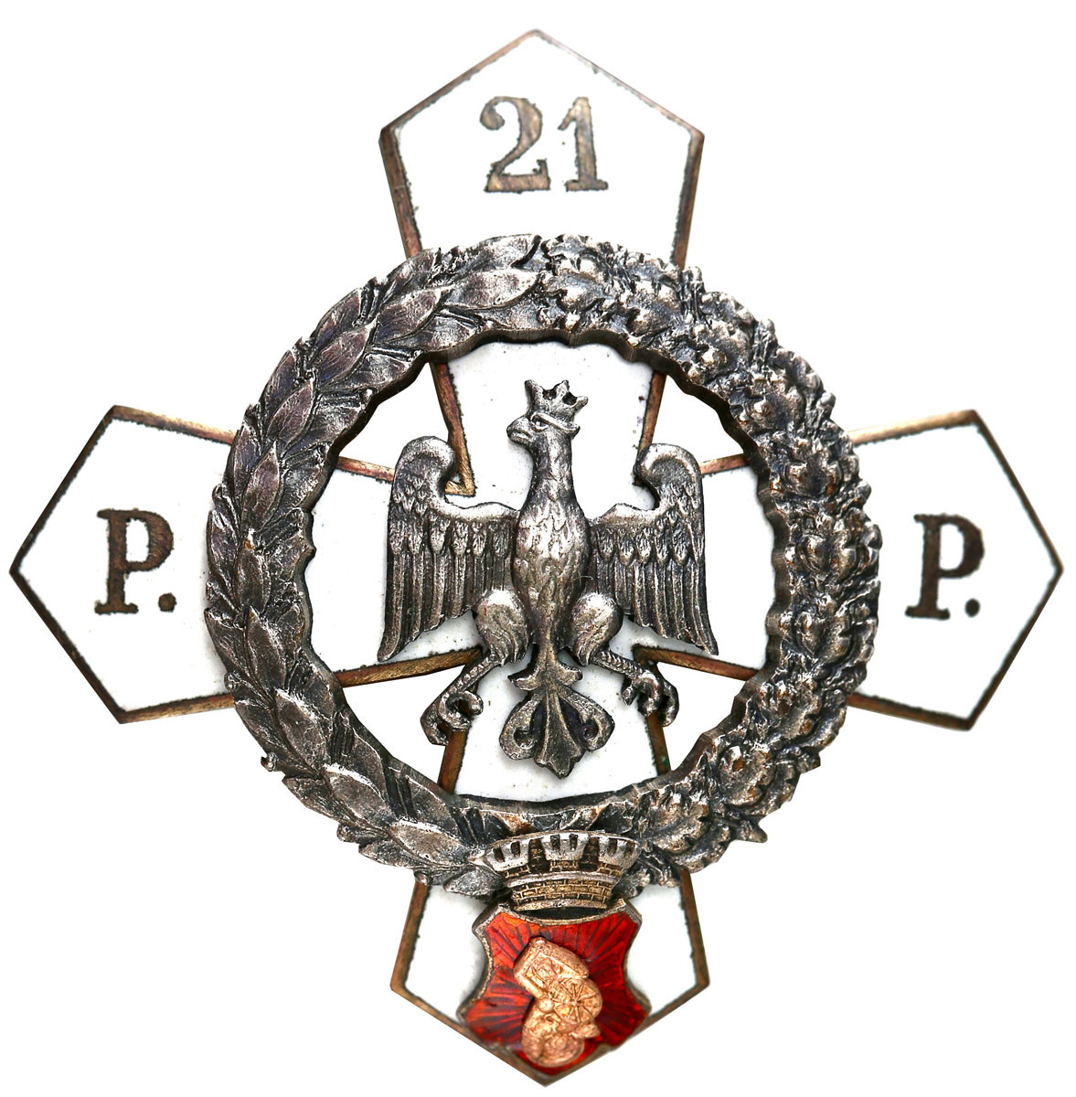 II RP. Oficerska odznaka pamiątkowa 21 Pułku Piechoty - Warszawa